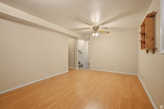 337 North Main Street Central Valley, UT 84754 - Photo 29 of 40 Unfurnished room with light wood finished floors and ceiling fan