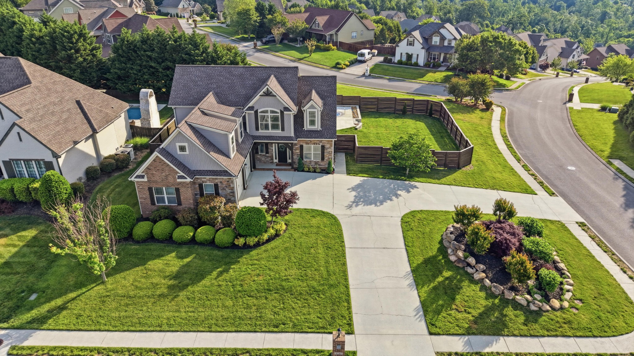 4046 Brock Road Chattanooga, TN 37421 - Photo 8 of 59 a aerial view of a house with a yard