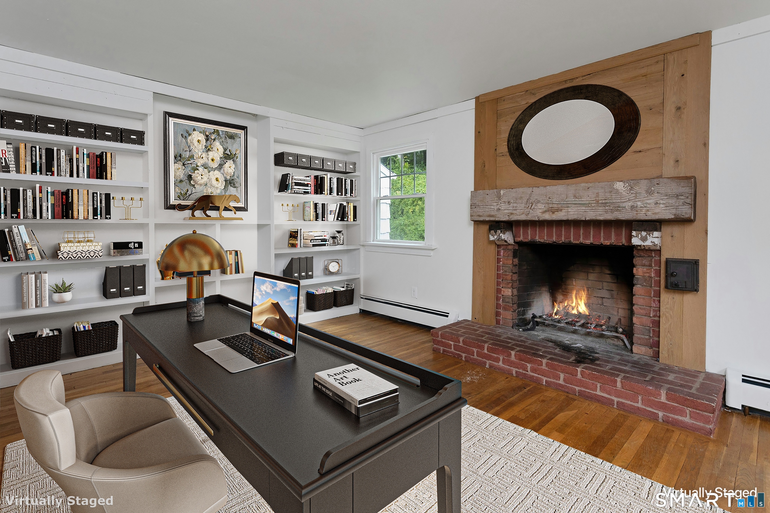 31 Granite Ridge Road Redding, CT 06896 - Photo 12 of 20 Perfectly situated as a private office, den, or other flexible space. Virtually staged as office.