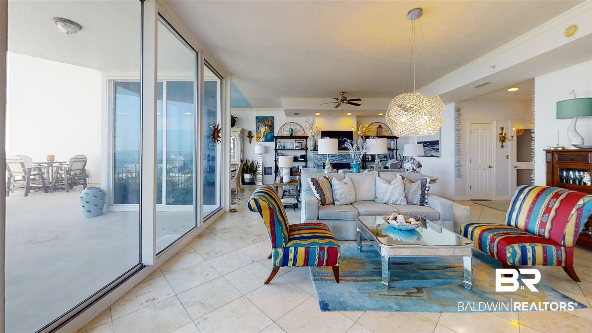 28250 Canal Road, Unit 705 Orange Beach, AL 36561 - Photo 8 of 49 Sitting Area / Living Room: Spacious Terrace