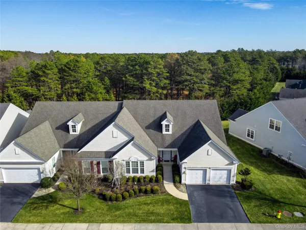 a view of a lake with a yard