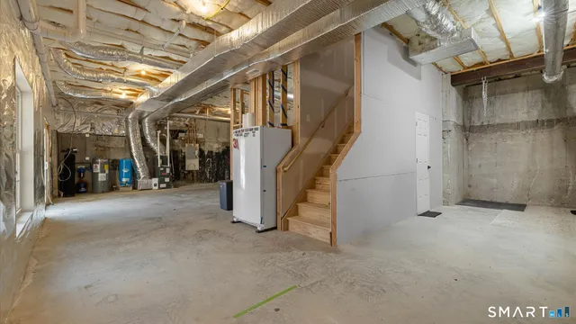 a view of a garage with rack