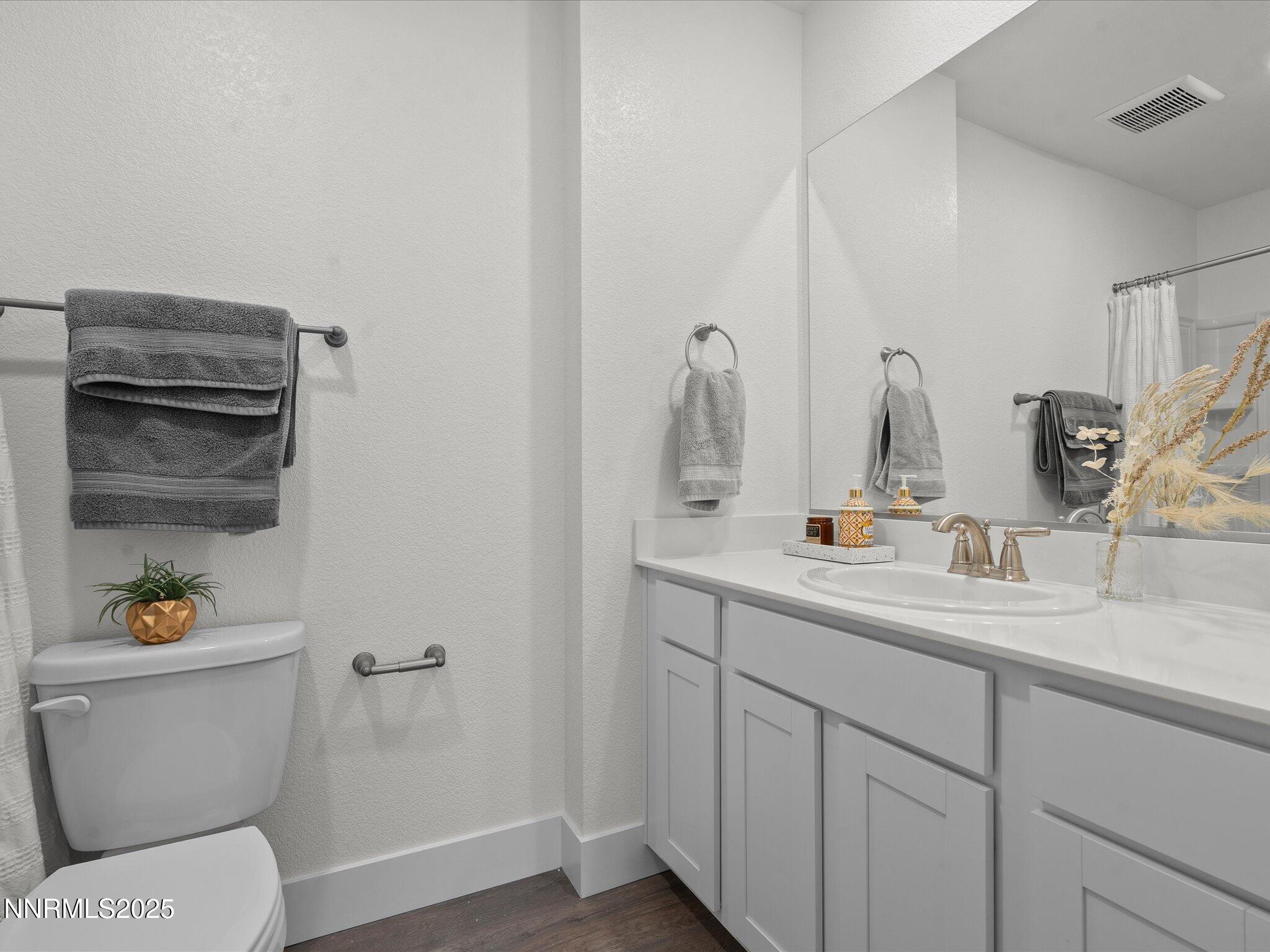 4232 Fawnridge Place Reno, NV 89523 - Photo 13 of 39 a bathroom with a sink a toilet and a mirror