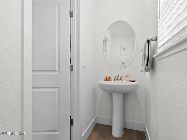 a view of a hallway with some storage