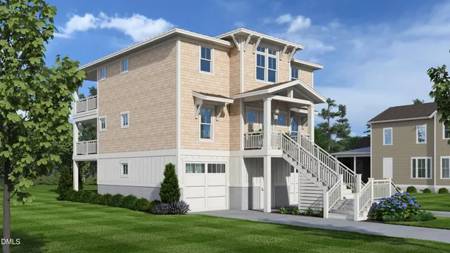 a view of a car park in front of house