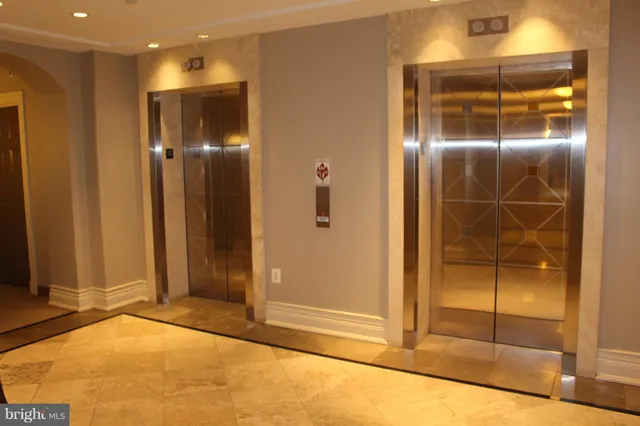 a view of a large building with many windows