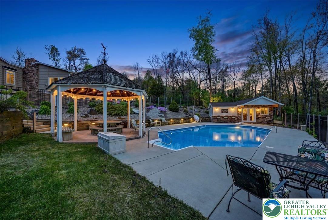 1284 Burger Hollow Road Effort, PA 18330 - Photo 4 of 100 Backyard Oasis w/ Gazebo & Deep Pool
