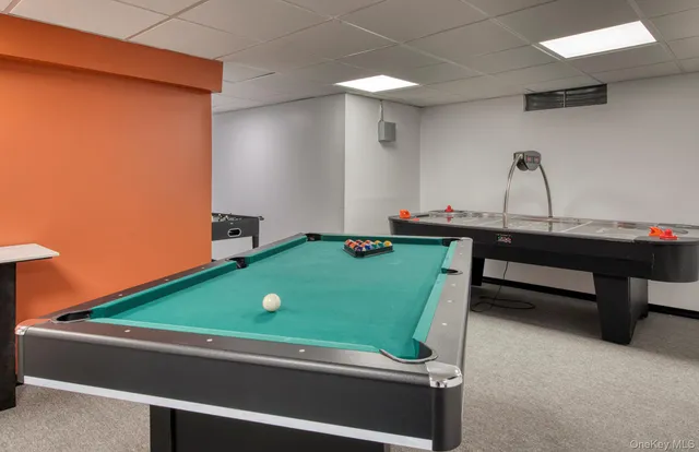 a room with pool table