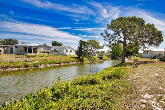 a view of a lake with houses