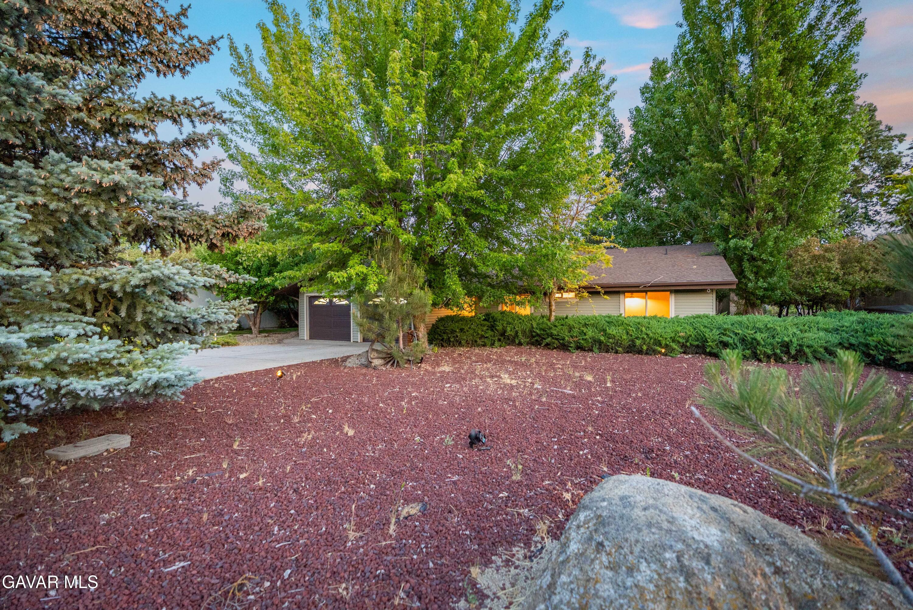 24050 Basin Harbor Court Tehachapi, CA 93561 - Photo 5 of 55 a view of a yard with plants and a large tree