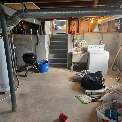 a room with storage and utility room