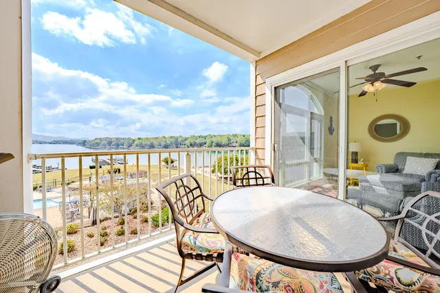 a view of a balcony having patio