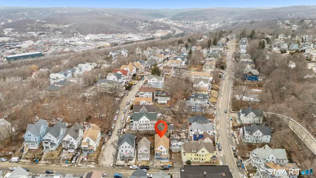 a view of city and mountain