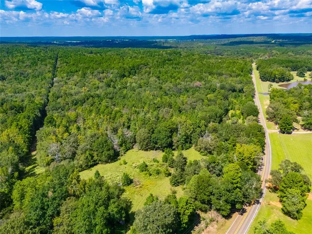 a view of a yard with an trees
