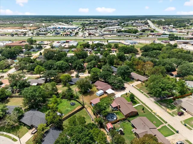 an aerial view of multiple house