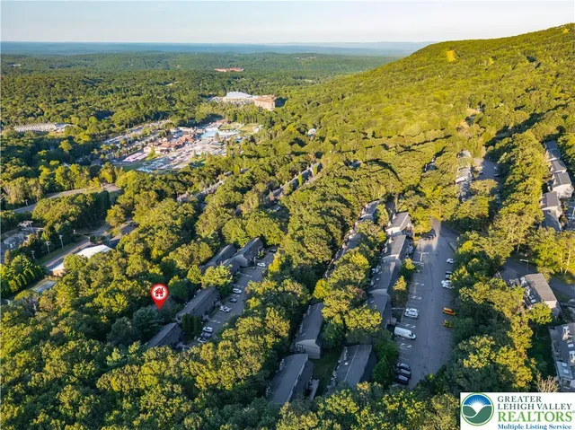a view of city and mountain