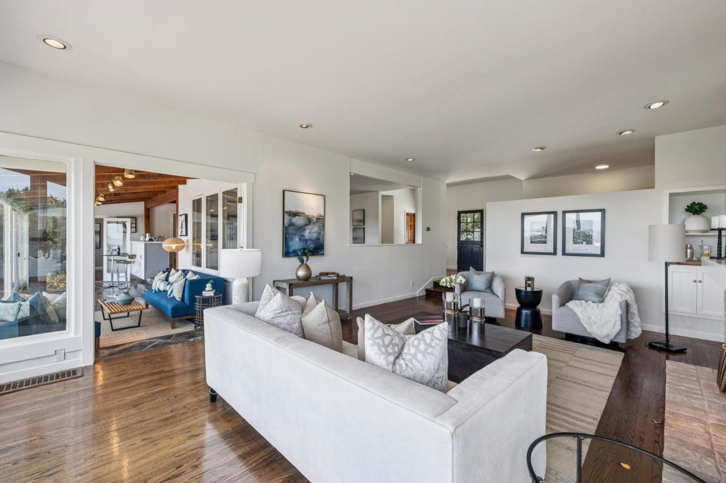720 Endfield Way Hillsborough, CA 94010 - Photo 11 of 76 a living room with furniture and wooden floor
