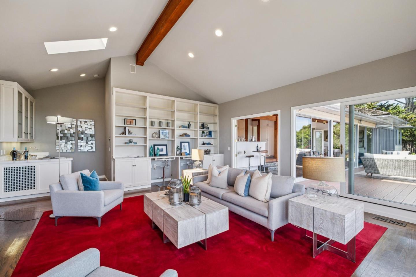 720 Endfield Way Hillsborough, CA 94010 - Photo 20 of 76 a living room with furniture rug and a large window