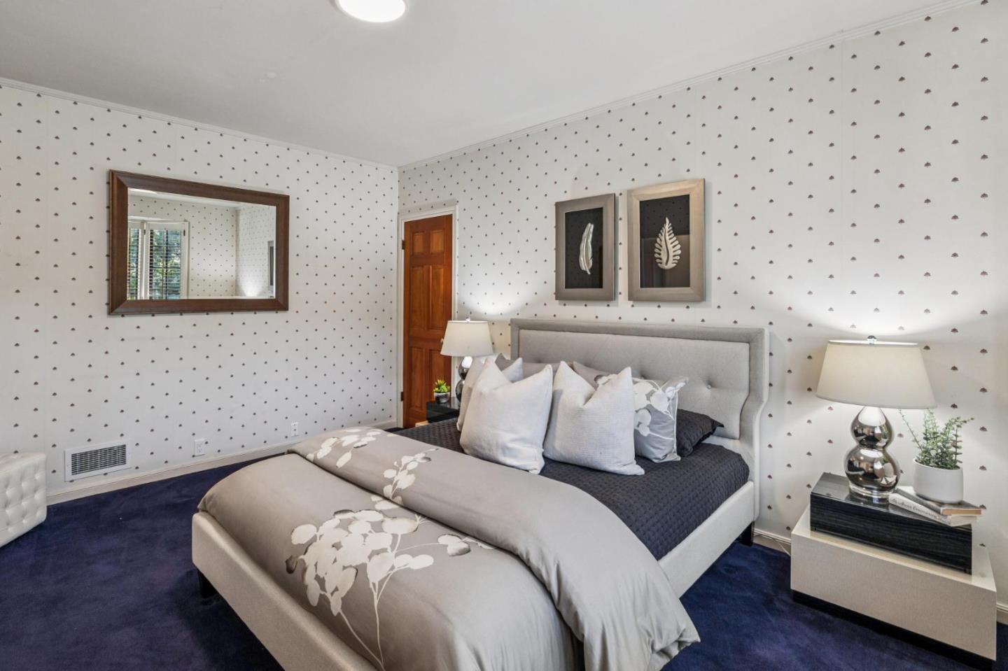 720 Endfield Way Hillsborough, CA 94010 - Photo 47 of 76 a bedroom with a bed and a couch