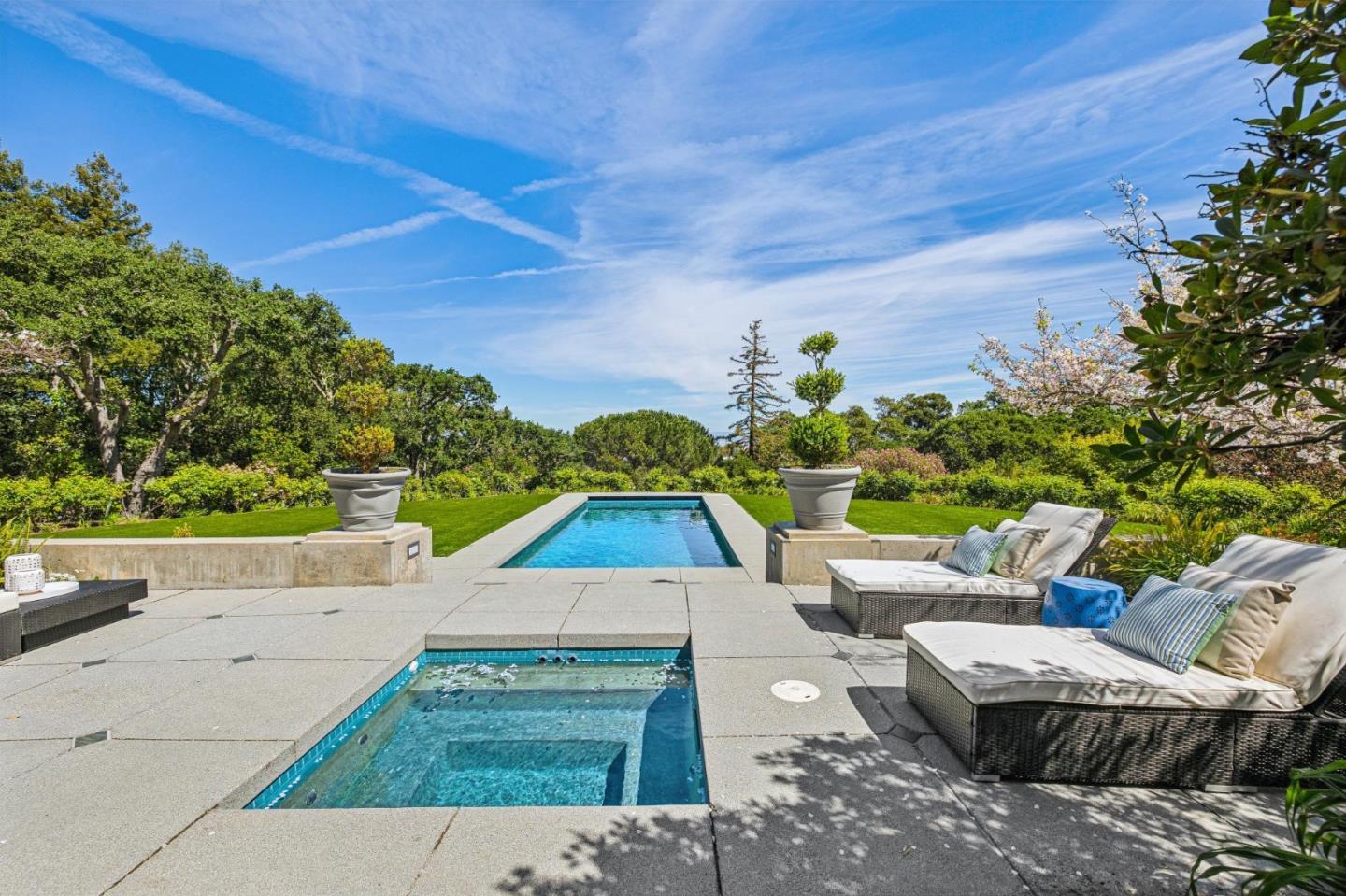 720 Endfield Way Hillsborough, CA 94010 - Photo 62 of 76 a view of yard from terrace with seating space