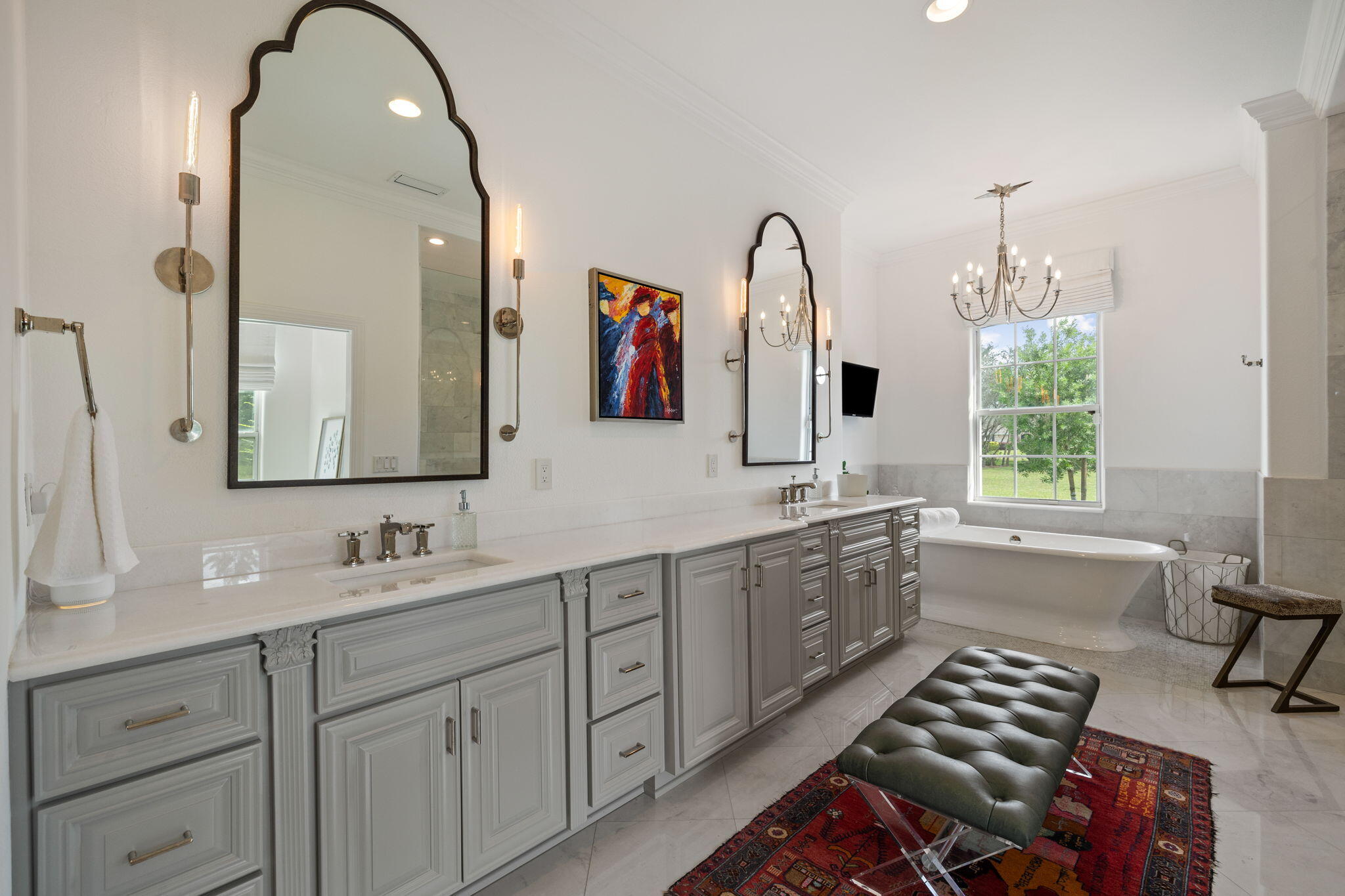 486 Coastal Breeze Drive Freeport, FL 32439 - Photo 23 of 70 a bathroom with a double vanity sink mirror and bathtub