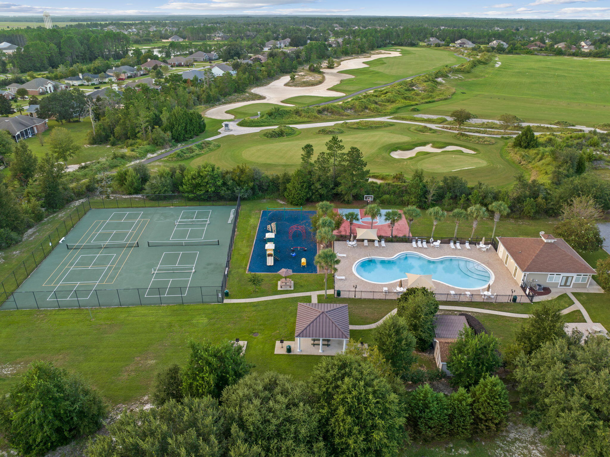 486 Coastal Breeze Drive Freeport, FL 32439 - Photo 68 of 70 an aerial view of residential houses with outdoor space and city view
