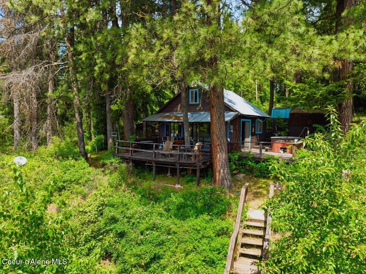 15489 North Sportsman Park Road Hayden, ID 83835 - Photo 16 of 28 Cabin and stairs down to dock