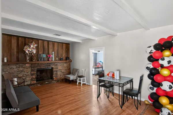 a view of an empty room and window