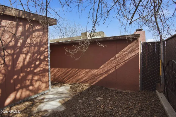 a backyard of a house