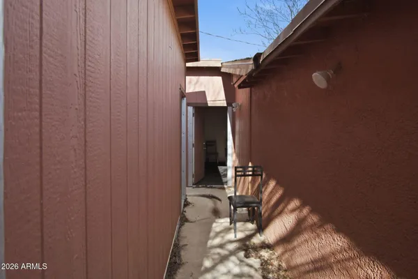 a backyard of a house