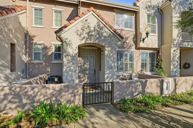 front view of a house with a garage