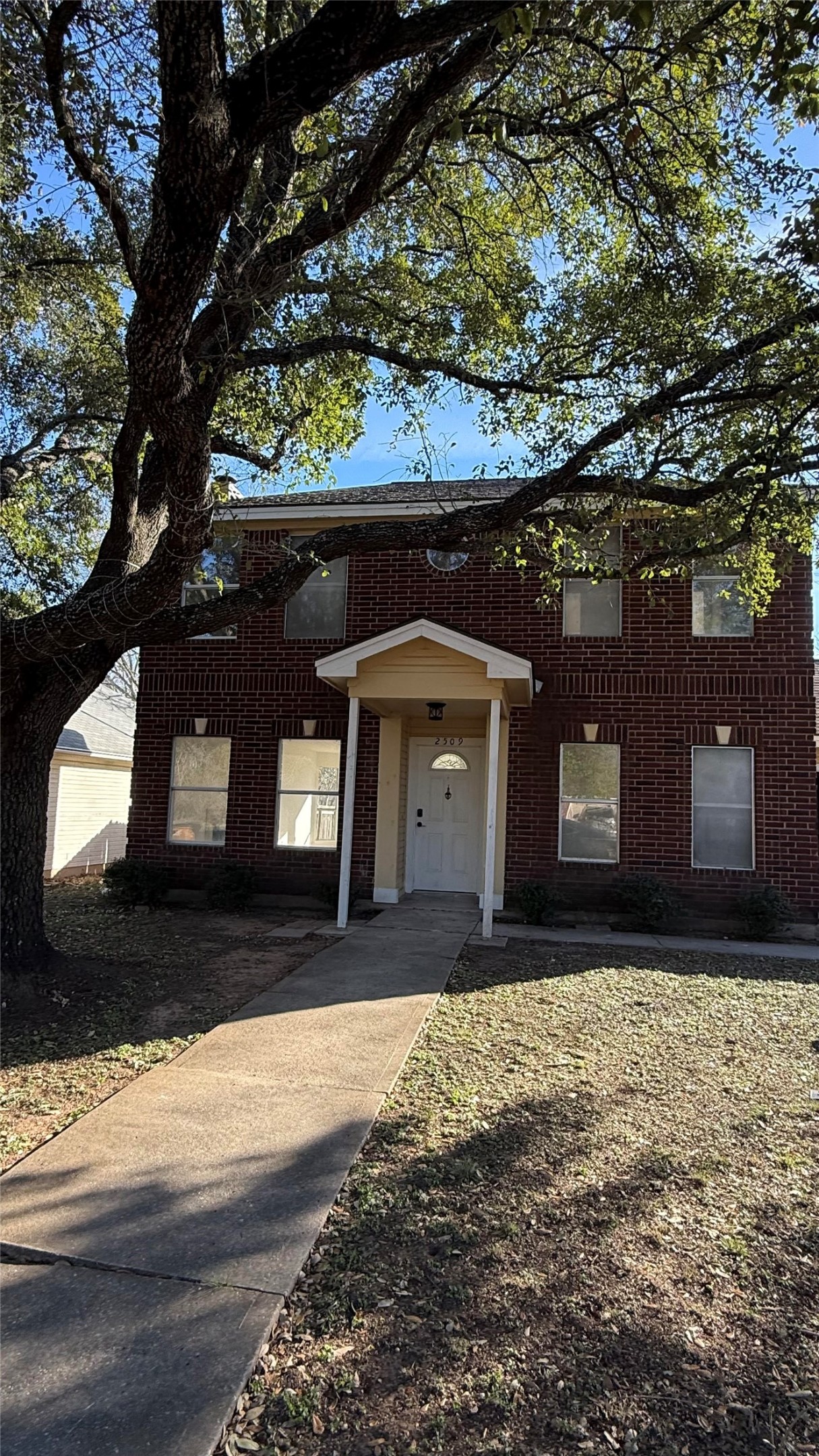 a front view of a house