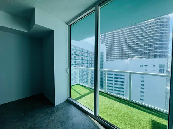 a view of a balcony