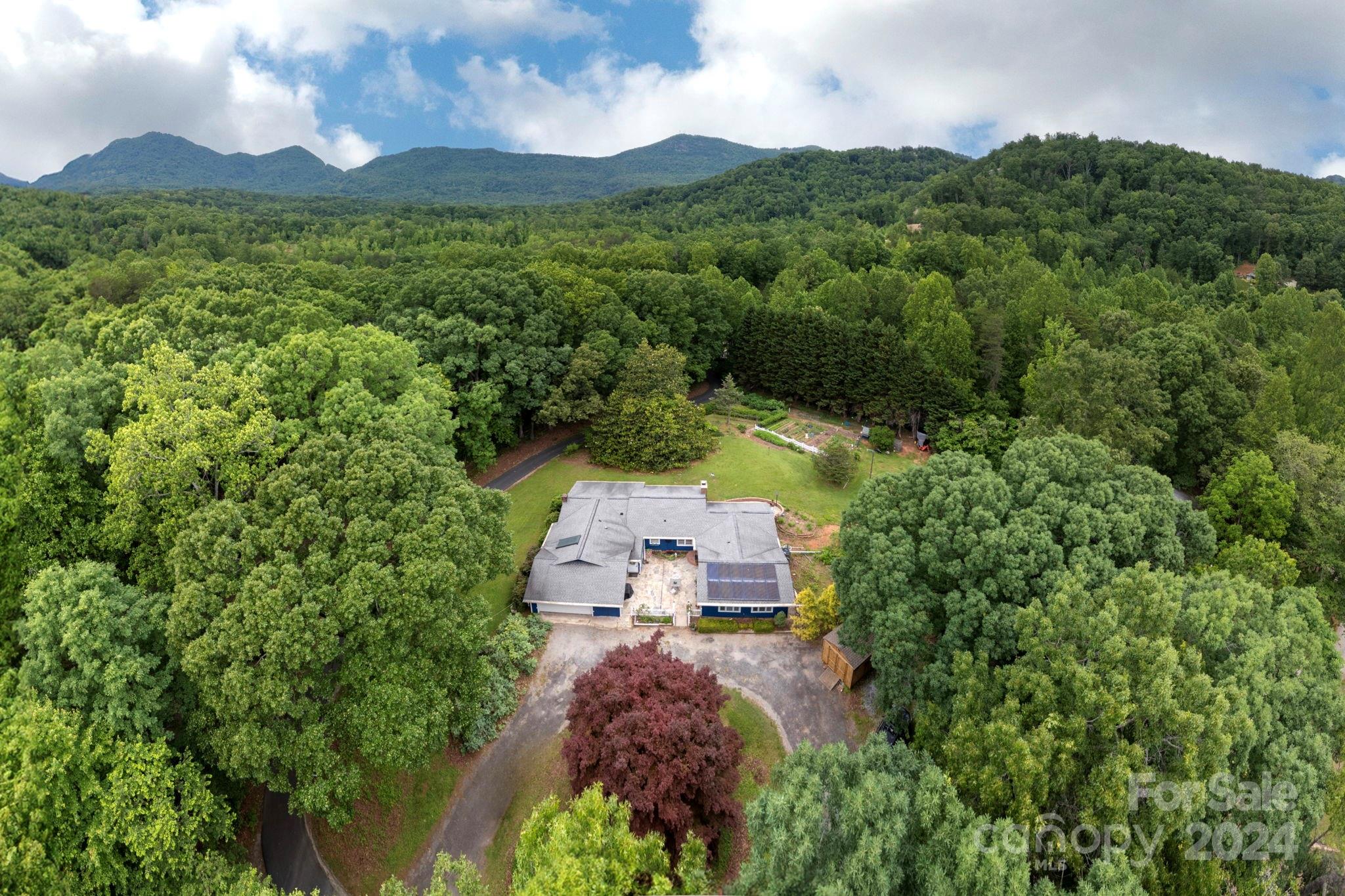 1489 Lynn Road Tryon, NC 28782 - Photo 3 of 46 an aerial view of a house with a yard