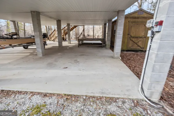a view of a car garage