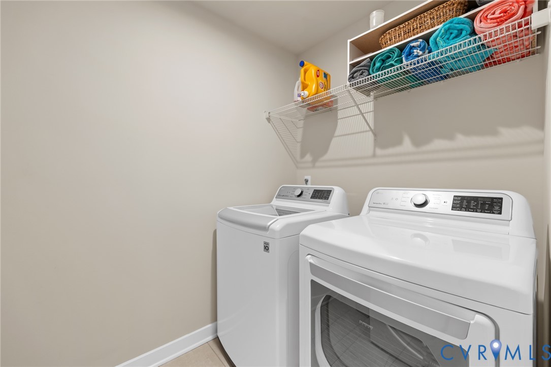 6504 Kinns Road Richmond, VA 23225 - Photo 8 of 34 Dedicated laundry space featuring a white top-load
