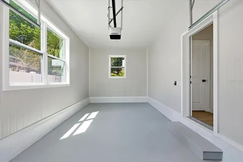 an empty room with a window