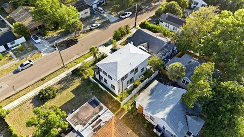 an aerial view of multiple house