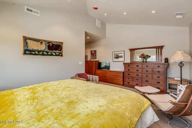 a view of a bedroom with gym equipment
