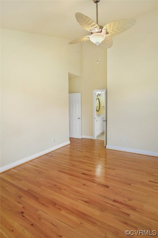 740 Marsh Pungo Road, Unit 8 Locust Hill, VA 23092 - Photo 26 of 50 a view of empty room with wooden floor and ceiling fan