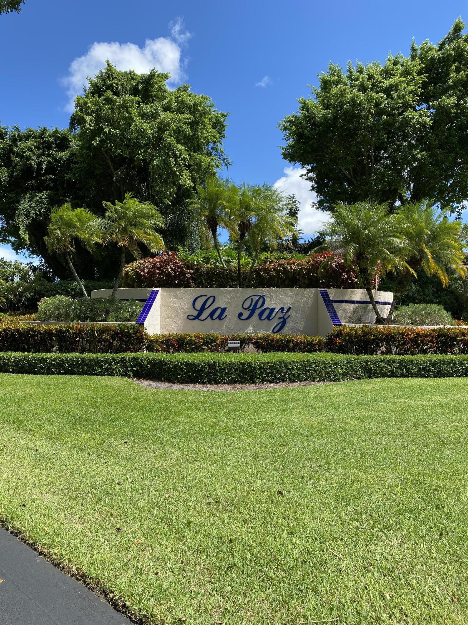 7472 La Paz Boulevard, Unit 308 Boca Raton, FL 33433 - Photo 22 of 22 La Paz Sign