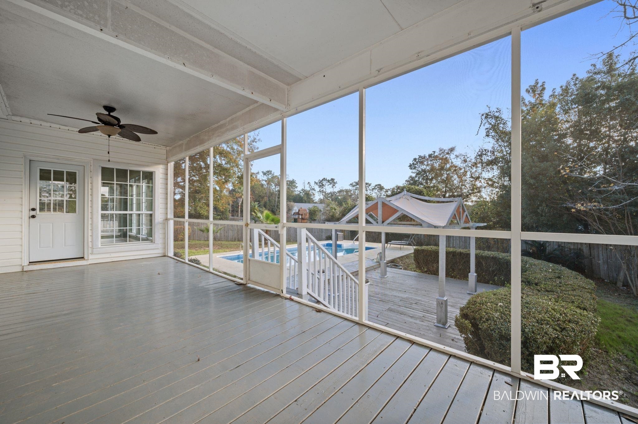 100 Orleans Way Daphne, AL 36526 - Photo 27 of 31 Unfurnished sunroom with ceiling fan and a wealth of natural light