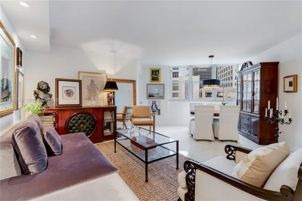 a living room with furniture and a couch