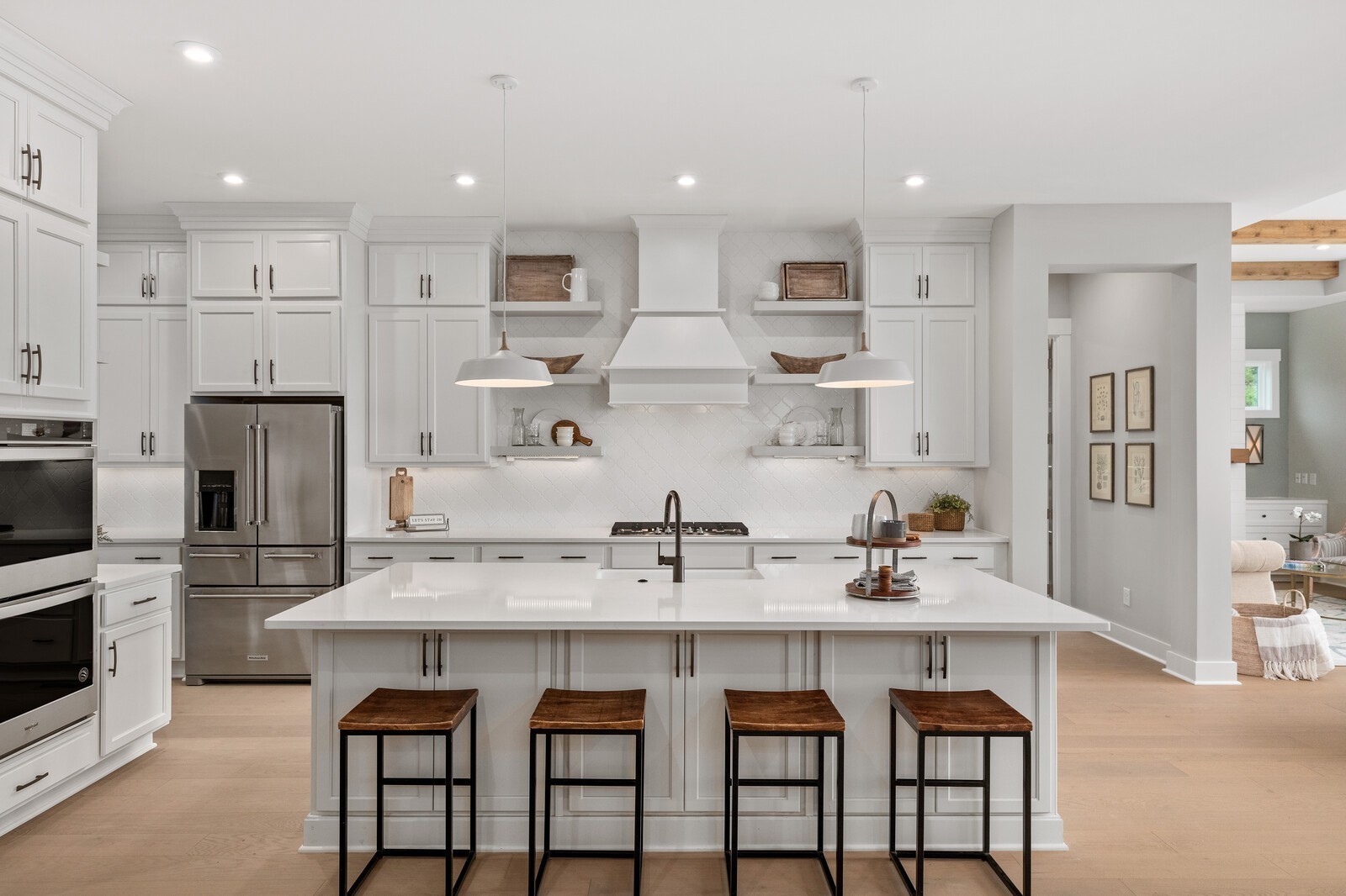 7272 Ruzek Court Fairview, TN 37062 - Photo 14 of 59 a kitchen with kitchen island cabinets and refrigerator