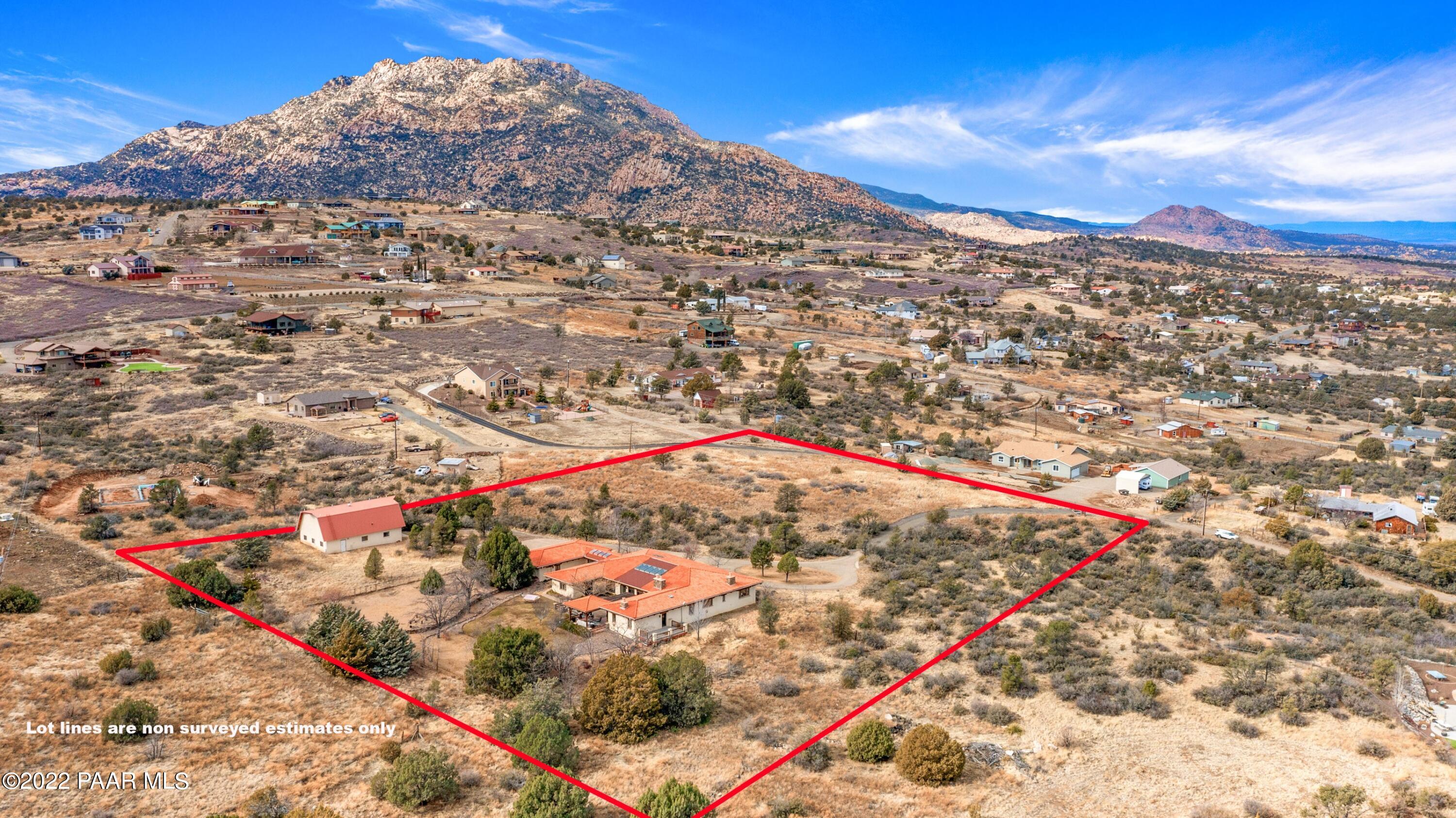 2305 West Bridle Path Road Prescott, AZ 86305 - Photo 43 of 48 Aerial 3 Lot Lines
