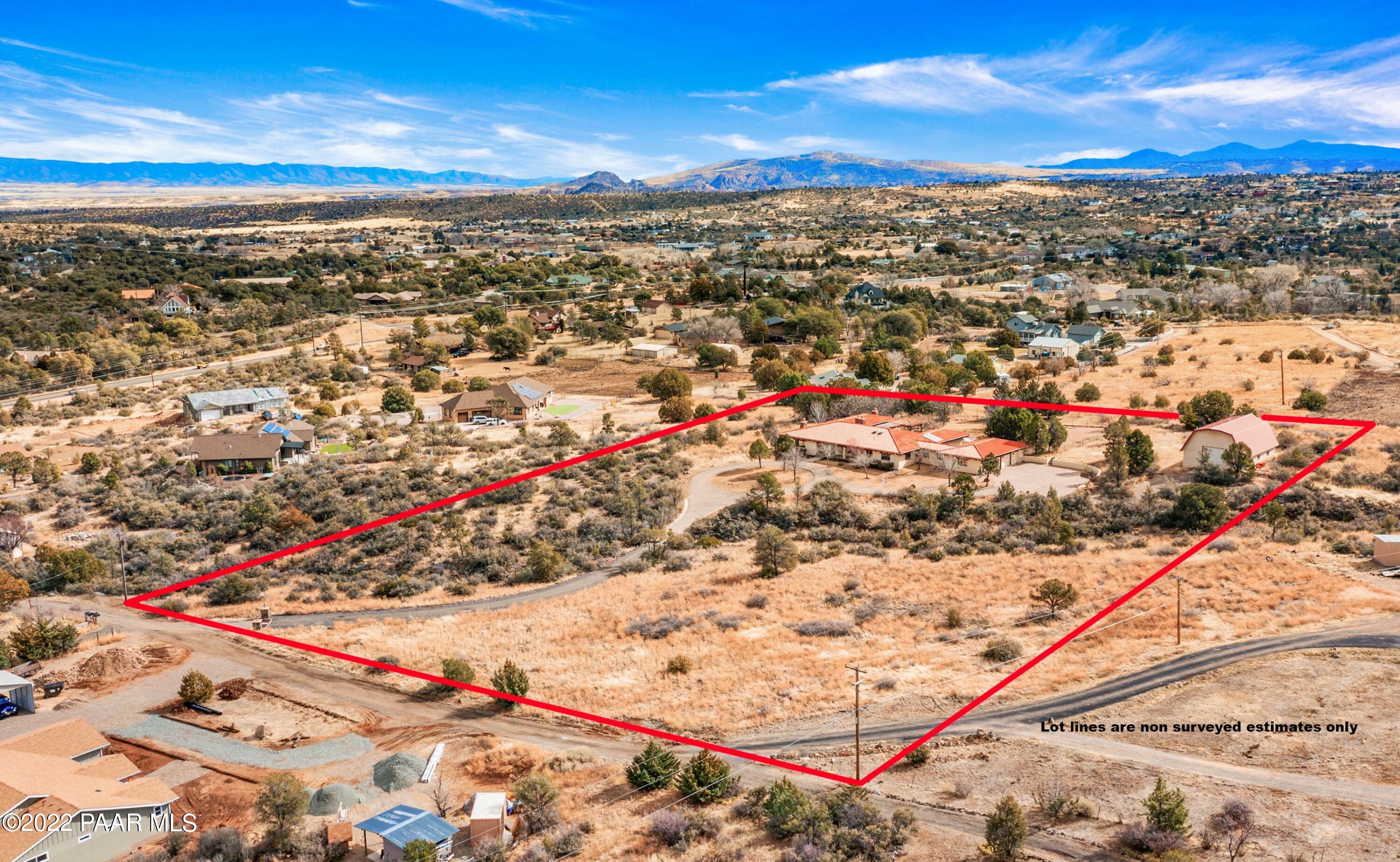2305 West Bridle Path Road Prescott, AZ 86305 - Photo 47 of 48 Aerial 7 Lot Lines