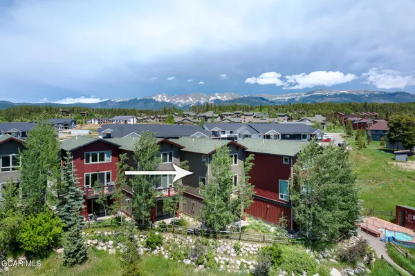 an aerial view of multiple house