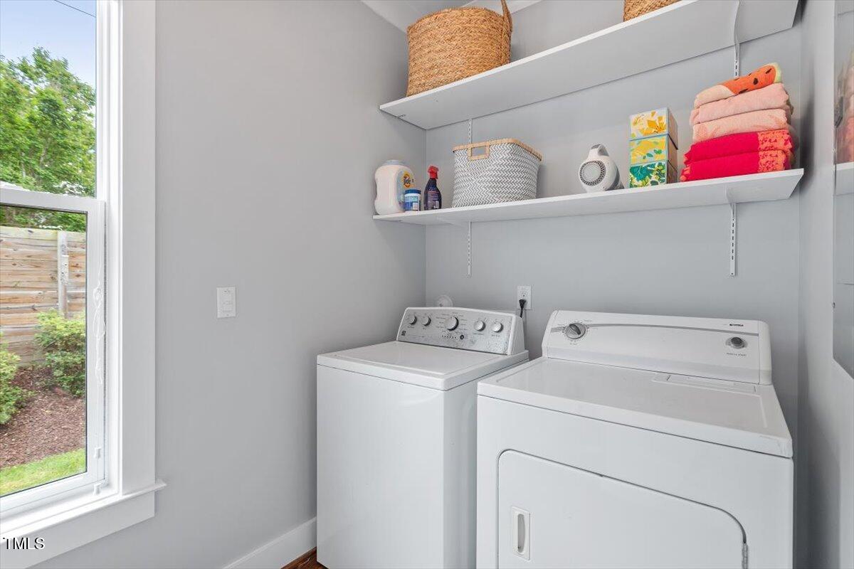 811 East Lane Street Raleigh, NC 27601 - Photo 18 of 35 Main floor laundry serves as a drop zone too!