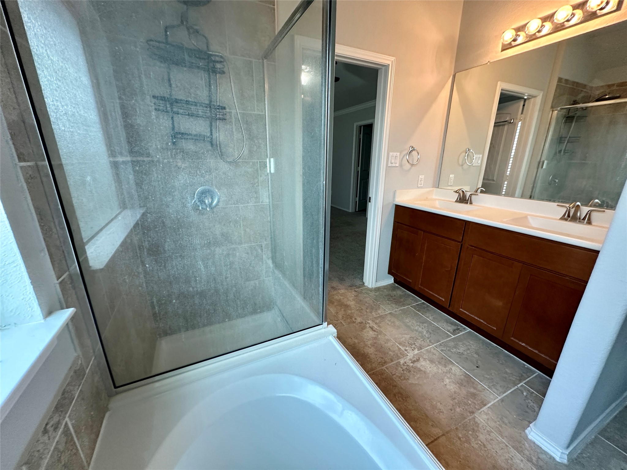 117 Chickadee Lane Leander, TX 78641 - Photo 15 of 24 a bathroom with a shower and a sink