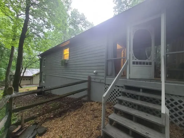 a backyard of a house